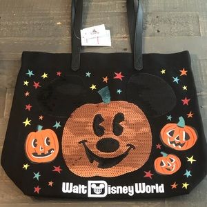 Disney Halloween Canvas Tote Bag NEW